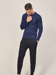 Azul marino claro - Camiseta de algodón de manga larga con logo de Polo Ralph Lauren - Imagen 4 de 6