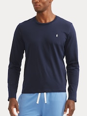Azul marino claro - Camiseta de algodón de manga larga con logo de Polo Ralph Lauren - Imagen 5 de 6