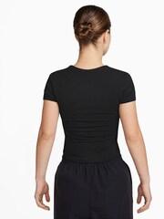 Nike Black Square Neck Short Sleeve Chill Knit Top - Image 2 of 3