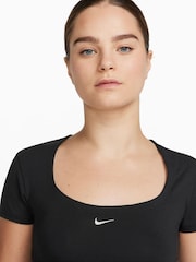 Nike Black Square Neck Short Sleeve Chill Knit Top - Image 3 of 3