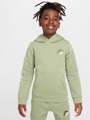 Nike Green Multi Logo Overhead Hoodie - Image 1 of 8