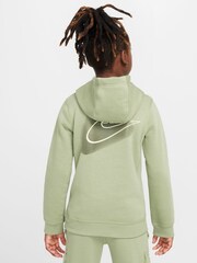 Nike Green Multi Logo Overhead Hoodie - Image 2 of 8