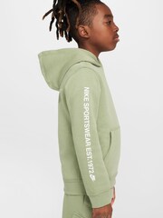 Nike Green Multi Logo Overhead Hoodie - Image 5 of 8