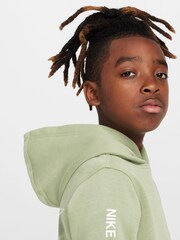 Nike Green Multi Logo Overhead Hoodie - Image 6 of 8