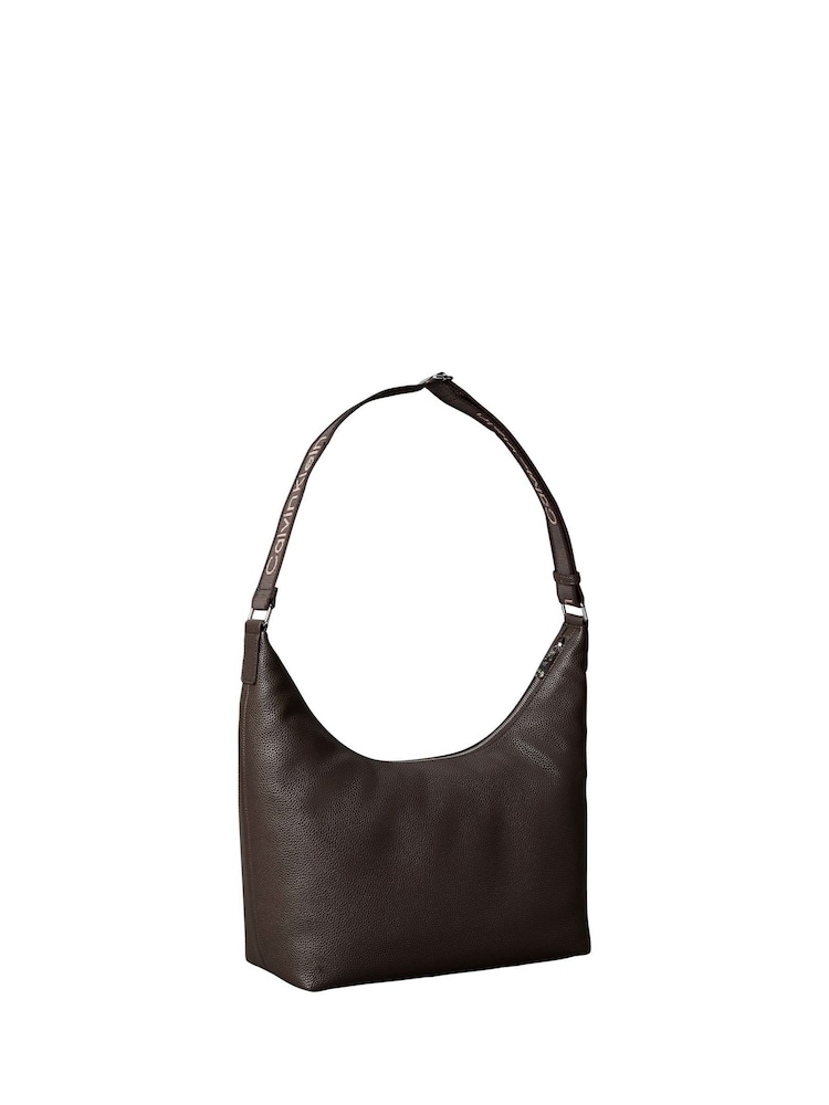 Calvin Klein Brown Logo Strap Shoulder Bag - Image 3 of 3 Calvin Klein Brown Logo Strap Shoulder Bag - Image 3 of 3