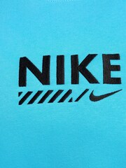 Nike Blue Crew Neck Logo Backprint Sweatshirt - Image 6 of 6