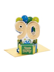 Hallmark Green 90th Birthday Card 3D Pop-Up Paper Wonder Design - Image 2 of 4
