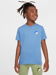 Blau - Nike T-Shirt mit Grafik - Bild 1 von 5