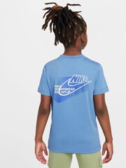 Blau - Nike T-Shirt mit Grafik - Bild 2 von 5