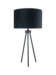 Pacific Black Houston Matt Metal Tripod Table Lamp - Image 3 of 3