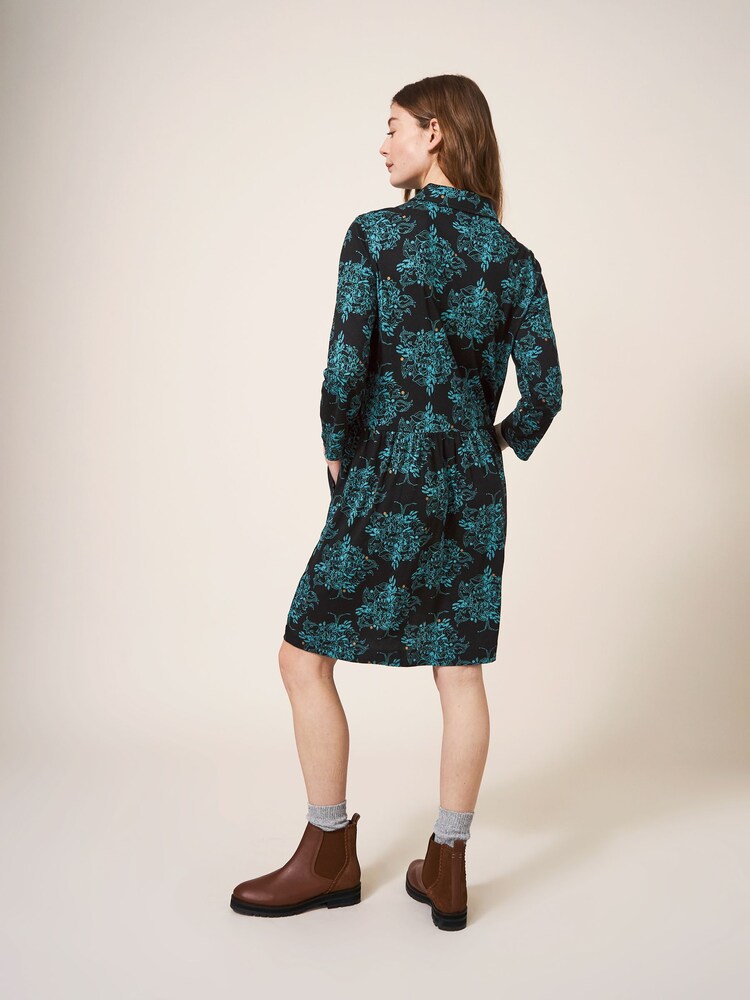 White Stuff Everly Jersey Shirt Black Dress - Image 2 of 6