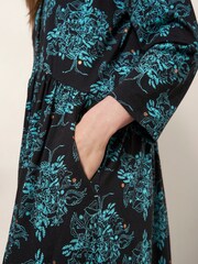 White Stuff Everly Jersey Shirt Black Dress - Image 4 of 6