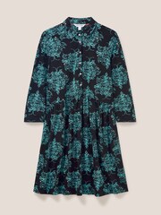 White Stuff Everly Jersey Shirt Black Dress - Image 5 of 6