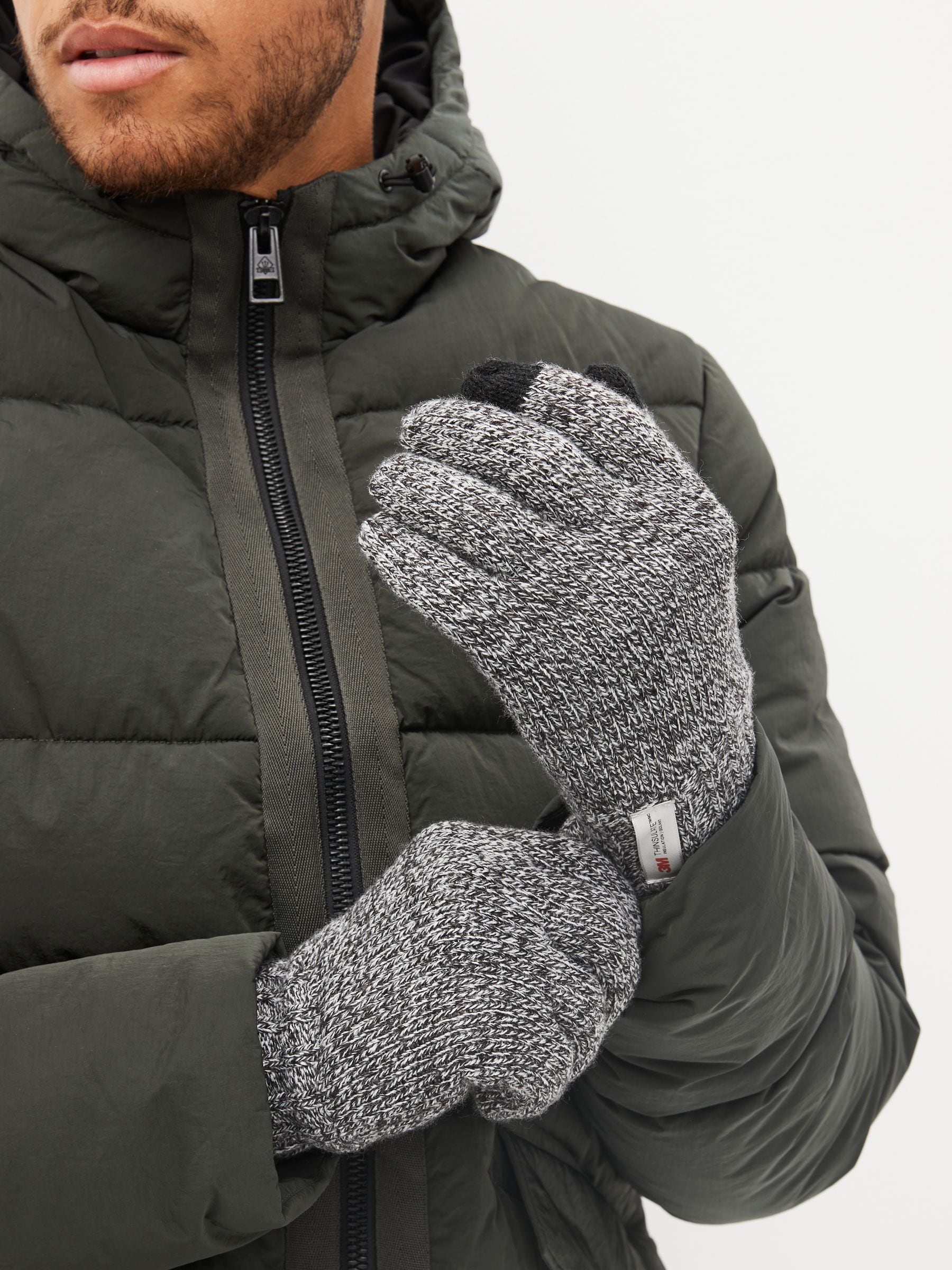 Buy Grey Thinsulate Gloves from Next Oman