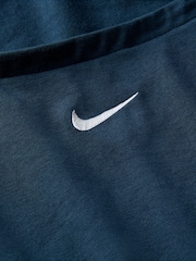 Nike Navy Square Neck Short Sleeve Chill Knit Top - Image 4 of 4