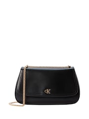 Calvin Klein Black Monogram Hardware Shoulder Bag - Image 2 of 5