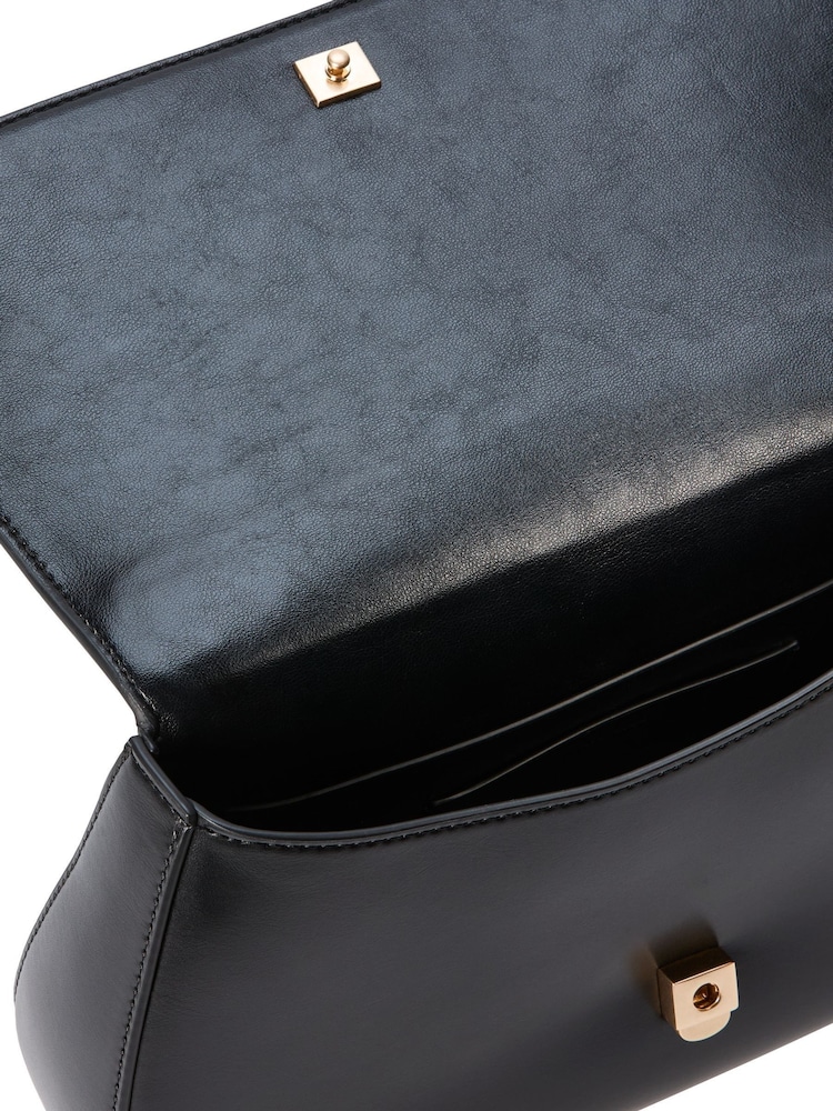 Calvin Klein Black Monogram Hardware Shoulder Bag - Image 5 of 5