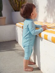 Mintgrün - Sonnenschutz-Set aus Badeanzug und Mütze 2-teilig (3Monate–7Jahre) - Bild 2 von 10