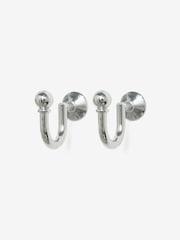 Set of 2 Chrome Curtain Tie Back Hooks - Image 1 of 4