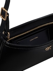 Calvin Klein Black Small Monogram Logo Shoulder Bag - Image 5 of 5