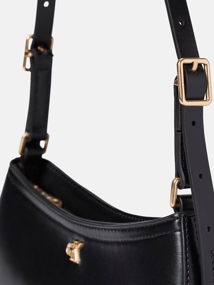 Calvin Klein Black Small Monogram Logo Shoulder Bag - Image 5 of 5 Calvin Klein Black Small Monogram Logo Shoulder Bag - Image 5 of 5