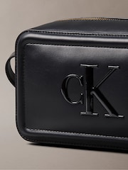 Calvin Klein Black Embossed Monogram Camera Bag - Image 5 of 5