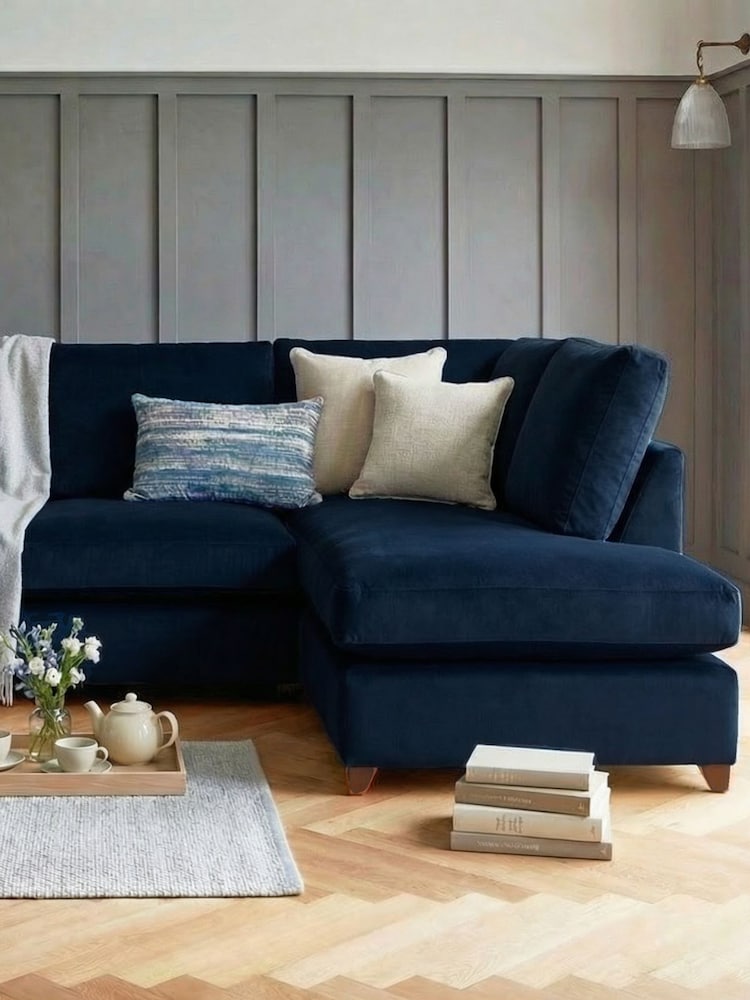 Willow & Hall Sapphire Blue Alderton Sofa Bed - Image 2 of 5 Willow & Hall Sapphire Blue Alderton Sofa Bed - Image 2 of 5