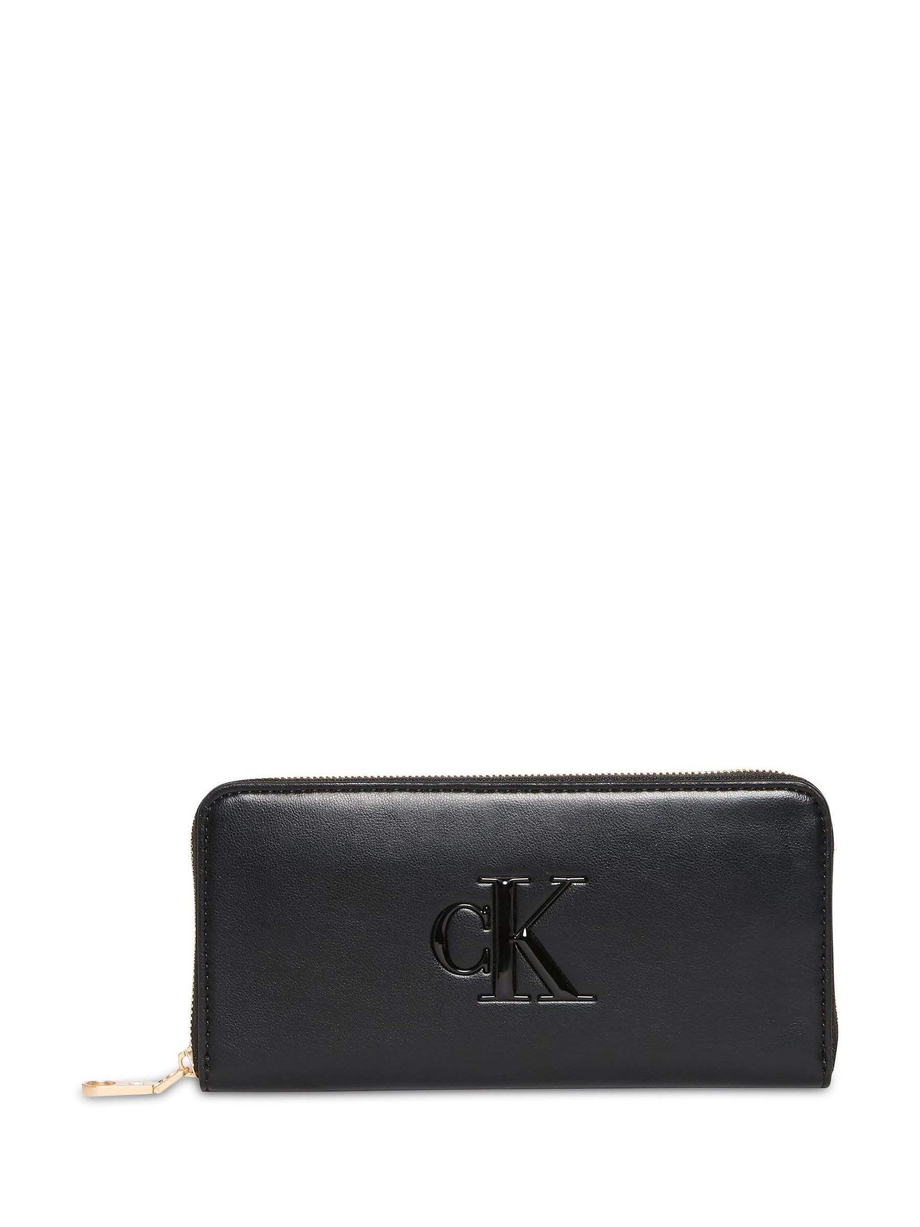 Calvin Klein , Wallets & Cardholders, Female, Black, One Size, Raised Long Zip Around - Image 3