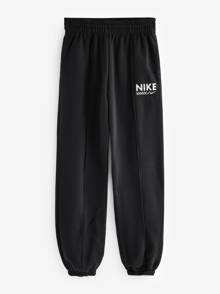 Nike Black Logo Fleece Joggers - Image 6 of 6