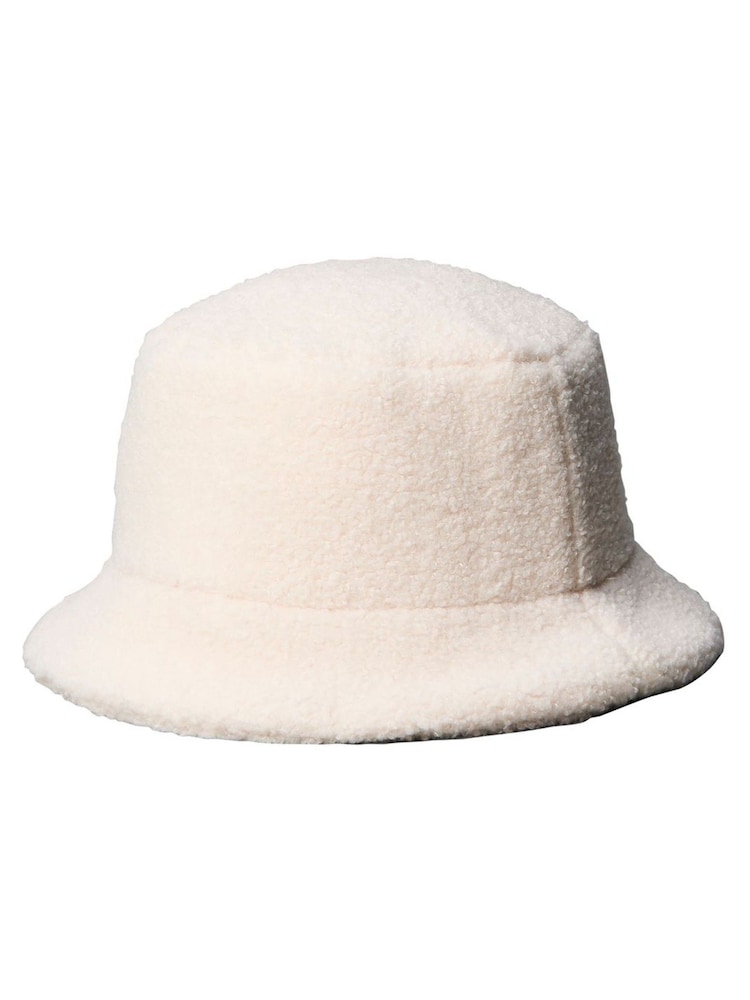 Calvin Klein Cream Sherpa Bucket Hat - Image 2 of 3 Calvin Klein Cream Sherpa Bucket Hat - Image 2 of 3