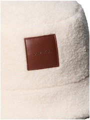 Calvin Klein Cream Sherpa Bucket Hat - Image 3 of 3