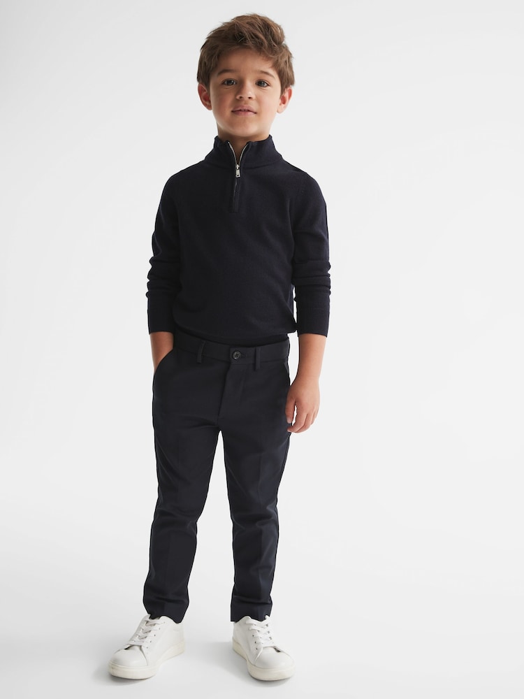 Reiss Navy Eastbury 9-14 yrs Slim Fit Chinos - Image 3 of 6