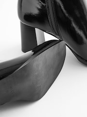 Black Forever Comfort® Square Toe Heeled Ankle Boots - Image 6 of 7