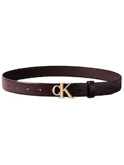 Cinturón de piel con logo de monograma de Calvin Klein - Imagen 3 de 3