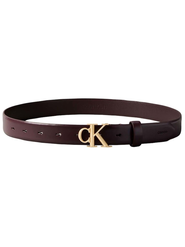 Cinturón de piel con logo de monograma de Calvin Klein - Imagen 3 de 3