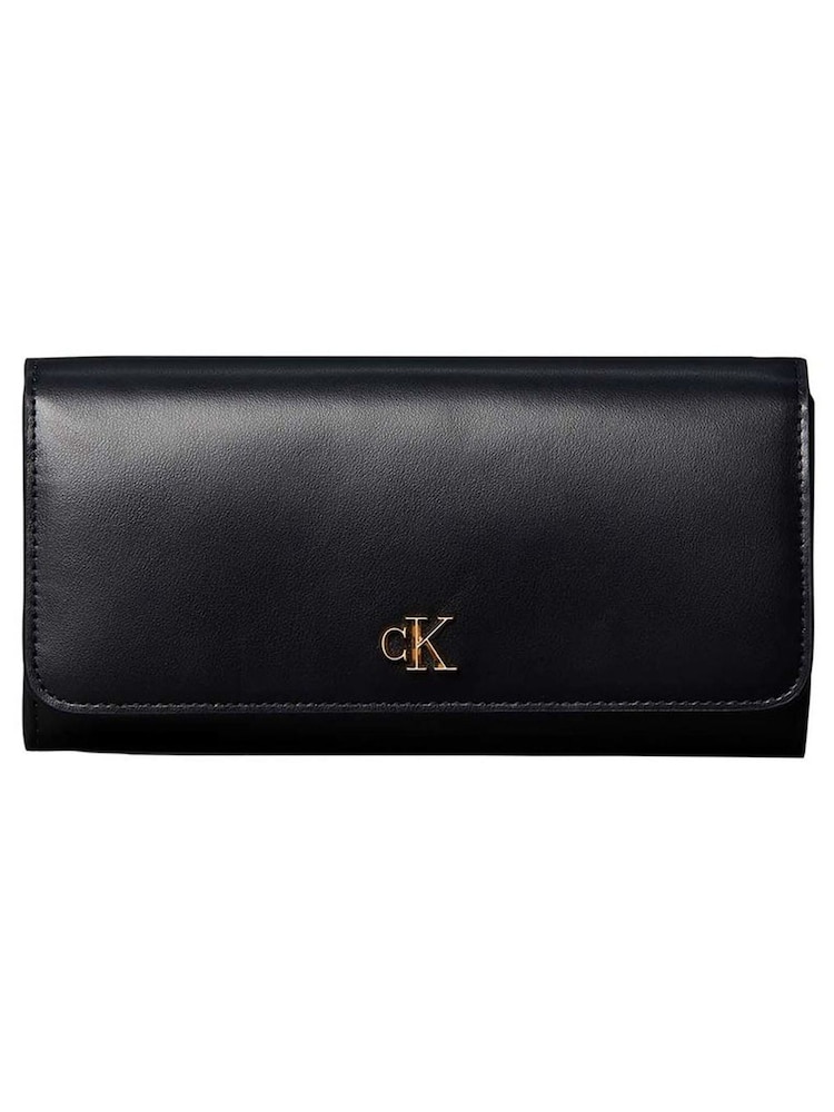Calvin Klein Black Monogram Hardware Long Wallet - Image 1 of 3