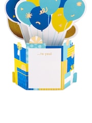 Hallmark Blue 50th Birthday Card 3D Pop-Up Paper Wonder Design - Image 4 of 4