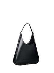 Calvin Klein Black Monogram Hardware Curved Shoulder Bag - Image 3 of 4