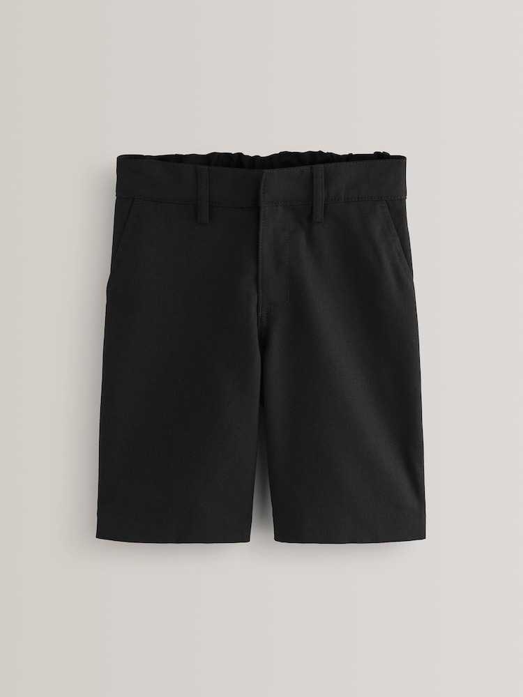 Schwarz - Schulshorts mit flacher Vorderseite (3–14 J.) - Bild 1 von 5 Schwarz - Schulshorts mit flacher Vorderseite (3–14 J.) - Bild 1 von 5