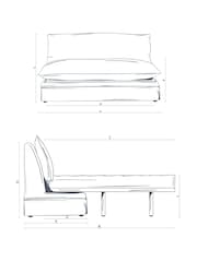 Willow & Hall Prussian Blue Deverill Sofa Bed - Image 3 of 5