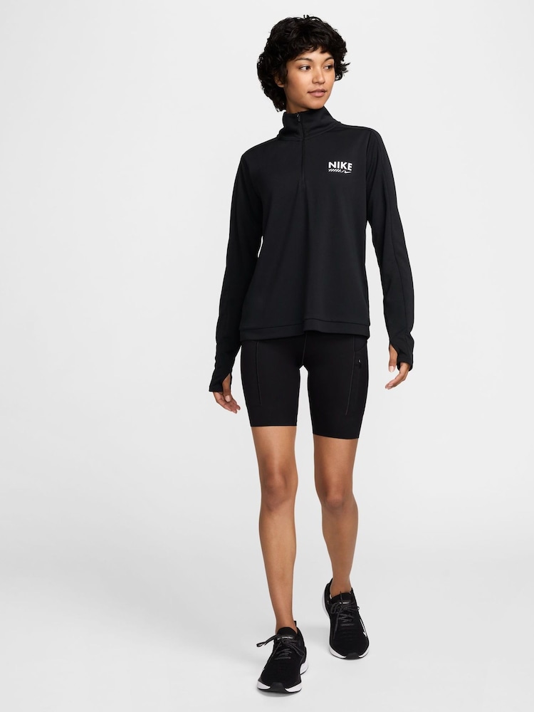 Nike Black Pacer Half Zip Long Sleeve Running Top - Image 3 of 8