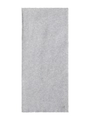 Calvin Klein Grey Wool Blend Monogram Scarf - Image 1 of 3