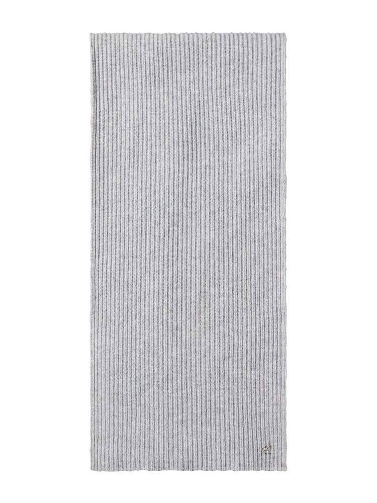 Calvin Klein Grey Wool Blend Monogram Scarf - Image 1 of 3 Calvin Klein Grey Wool Blend Monogram Scarf - Image 1 of 3