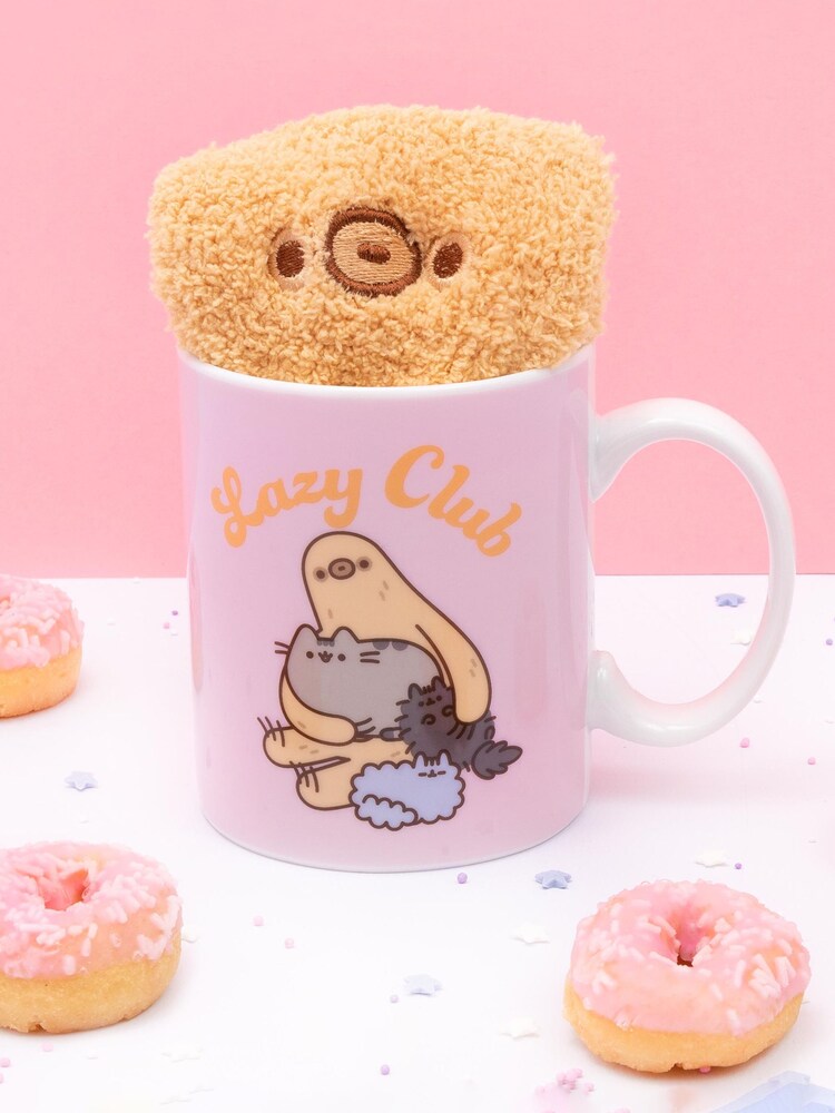 Vanilla Underground Brown Pusheen Cat Pusheen Green Mug and Sock Set - Image 2 of 5 Vanilla Underground Brown Pusheen Cat Pusheen Green Mug and Sock Set - Image 2 of 5