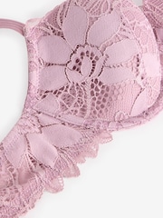 Mauve Purple Pad Balcony Sunflower Lace Bra - Image 7 of 7