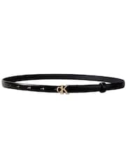 Calvin Klein Skinny Leather Monogram Logo Belt - Imagen 2 de 3