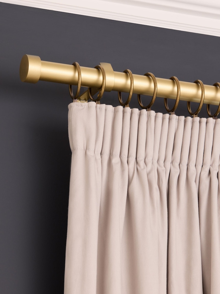 Gold 28mm Diameter Metal Curtain Pole Rings 6 Pack - Image 1 of 2