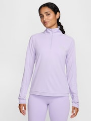 Lila - Nike Pacer Langarm-Laufoberteil mit halbem Reißverschluss - Bild 1 von 6