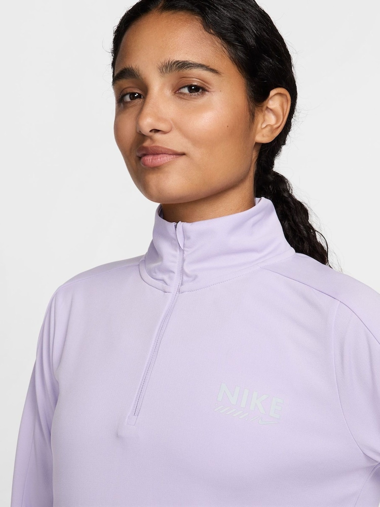Lila - Nike Pacer Langarm-Laufoberteil mit halbem Reißverschluss - Bild 6 von 6