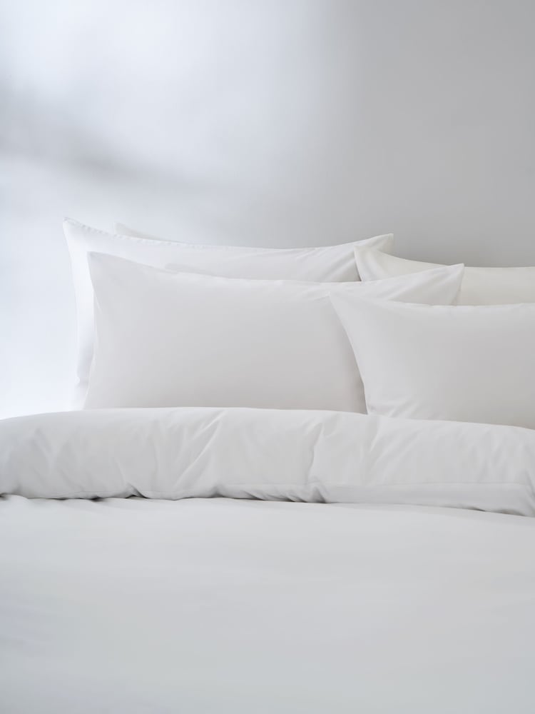 White Non Iron Simply Soft Microfibre Duvet Cover and Pillowcase Set - Image 2 of 4